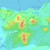 Gan Ganの地形図、標高、地勢