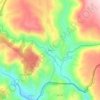 Barxaの地形図、標高、地勢