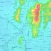 手形字上川原の地形図、標高、地勢