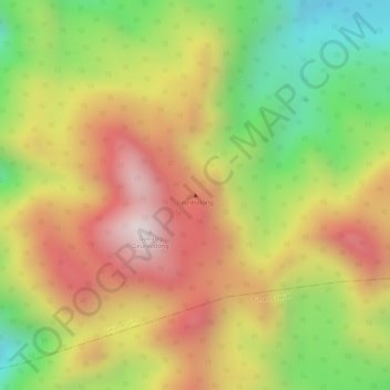 Geureudongの地形図、標高、地勢
