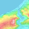 Douaoudaの地形図、標高、地勢
