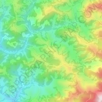 Kagogoの地形図、標高、地勢