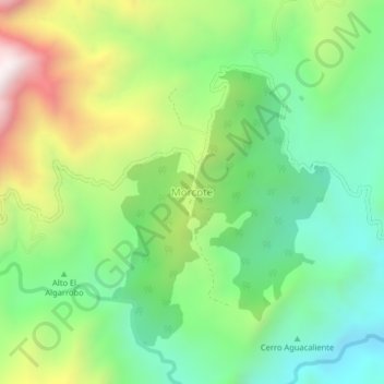 Morcoteの地形図、標高、地勢
