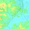 上山里の地形図、標高、地勢