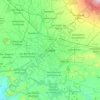 Pueblaの地形図、標高、地勢