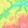Les Trente Chênesの地形図、標高、地勢