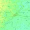 ナコーンパトムの地形図、標高、地勢