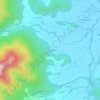 Puigpardinesの地形図、標高、地勢