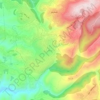 Mazboudの地形図、標高、地勢