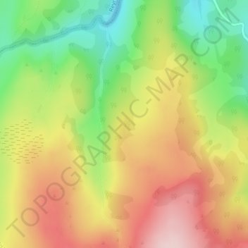 Hounslow Heathの地形図、標高、地勢