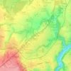 Les Alleuxの地形図、標高、地勢