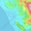 Angola Townの地形図、標高、地勢