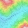 Moosenの地形図、標高、地勢