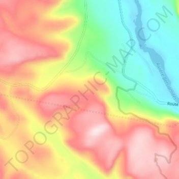 Labrievilleの地形図、標高、地勢