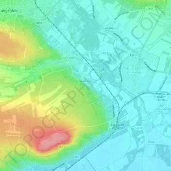 Zeiselbergの地形図、標高、地勢