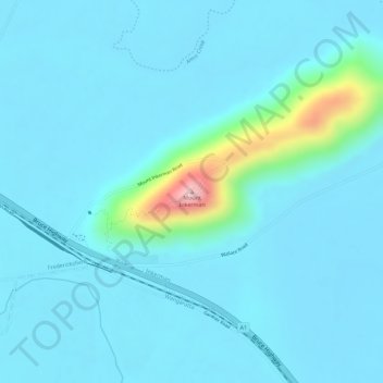 Mount Inkermanの地形図、標高、地勢