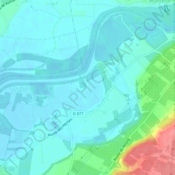 Les Peches - estの地形図、標高、地勢