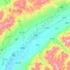 代県の地形図、標高、地勢