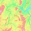 Gitegaの地形図、標高、地勢