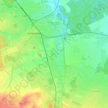 Marschallの地形図、標高、地勢