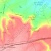 Le Lieu Barbetの地形図、標高、地勢