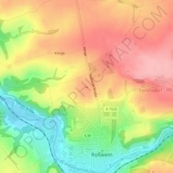 Goldene Höheの地形図、標高、地勢