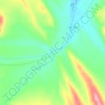 Brunoの地形図、標高、地勢