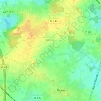 Hameau du Boisの地形図、標高、地勢