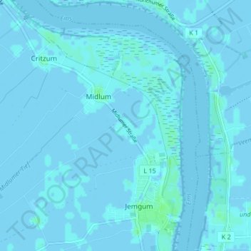 Eppingawehrの地形図、標高、地勢