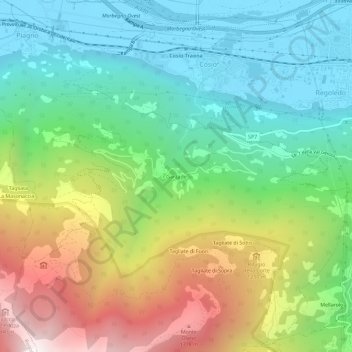 Garzadeの地形図、標高、地勢