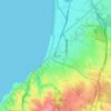 Frankstonの地形図、標高、地勢