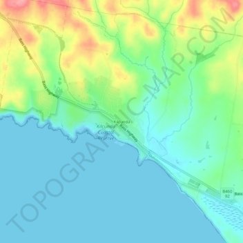 Kilcundaの地形図、標高、地勢