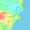 Taranuiの地形図、標高、地勢