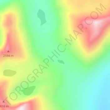 Mosquito Passの地形図、標高、地勢