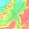 Granthamの地形図、標高、地勢