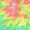 Chérasの地形図、標高、地勢