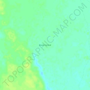 Brasil Centralの地形図、標高、地勢