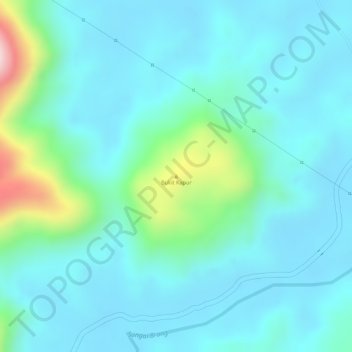 Bukit Kapurの地形図、標高、地勢