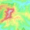 แม่สลองの地形図、標高、地勢