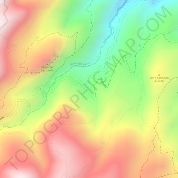 Cuarto Dinamoの地形図、標高、地勢