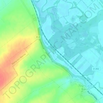 Mazayの地形図、標高、地勢