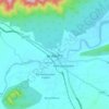 Odanthuraiの地形図、標高、地勢