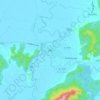 เทิงの地形図、標高、地勢