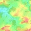 Reinangeの地形図、標高、地勢