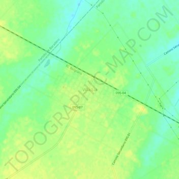 Villa Líaの地形図、標高、地勢