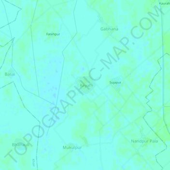 Rayatの地形図、標高、地勢
