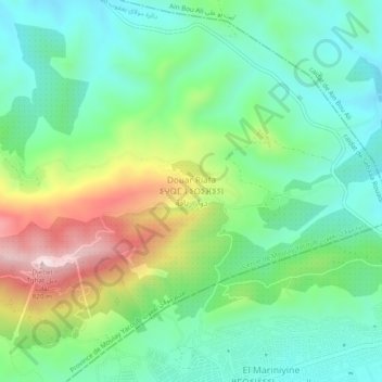 Douar Riafaの地形図、標高、地勢