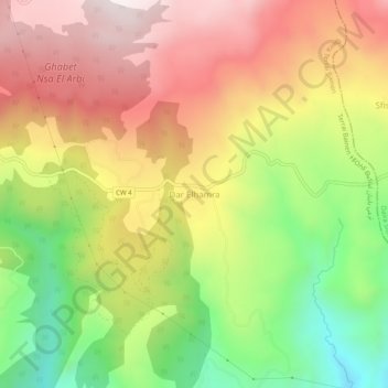 Dar Elhamraの地形図、標高、地勢