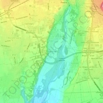 Torchio di Sottoの地形図、標高、地勢