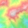 Cucamonga Peakの地形図、標高、地勢